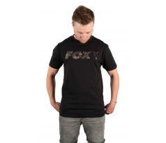 Fox Black/Camo Chest Print T-Shirt