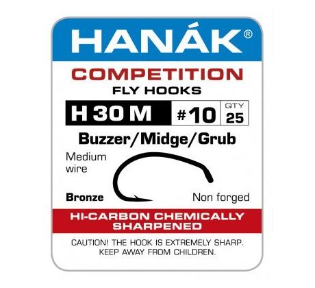 Muškársky háčik H30M Buzzer / Midge / Grub