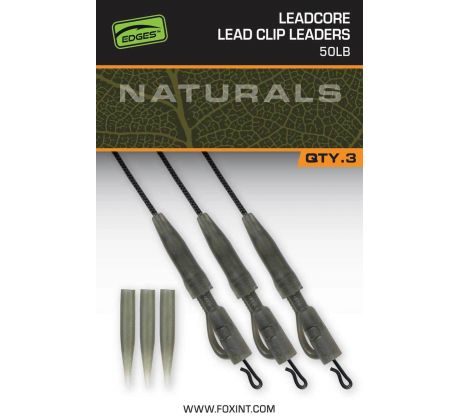 Fox EDGES™ Naturals Leadcore Power Grip Lead Clip Leaders