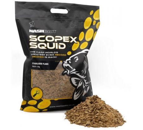 Nash Scopex Squid Flake-Drvené boilies 5kg