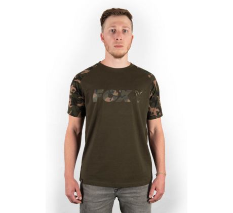 Fox Camo/Khaki Chest Print T-Shirt