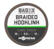 Korda Basix Braided Hooklink Camo Green 10 m