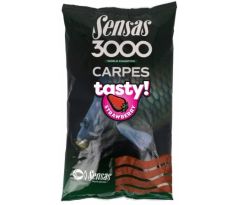 Sensas 3000 Carp Tasty Strawberry (kapor jahoda) 1kg