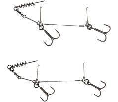 Savage Gear Návazec Linethru Corkscrew Rig 45 cm - Nosnost 31 Kg Veľ.Háčika 1/0/ 2 ks