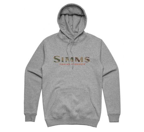 Mikina Simms Logo Hoody Grey Heather