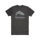 Tričko Simms Wood Trout Fill T-Shirt Charcoal Heather