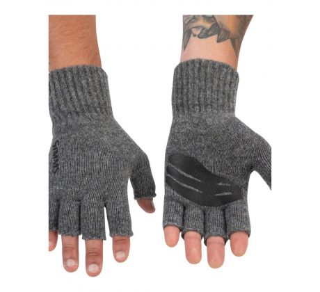 Rukavice Simms Wool ½ Finger Glove Steel L/XL