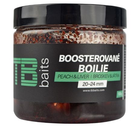 TB Baits Boosterované Boilie Peach Liver 120 g 20-24 mm