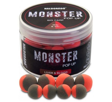 Haldorádó Monster Pop Up Big Carp 13, 17 mm - Pečeň a Krv