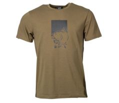 Nash Zelené Tričko Make It Happen T-Shirt Fish Logo Green