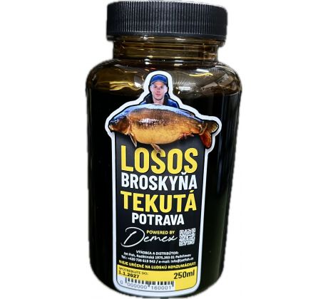 Jetfish Demex - Tekutá Potrava (Dip) Losos Broskyňa 250ml