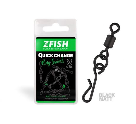 Zfish Obratlík Quick Change Ring Swivel Matt veľ.8