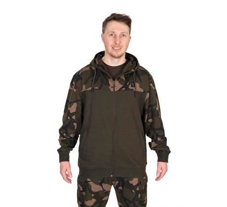 Fox LW Khaki/Camo Split Zip Hoody