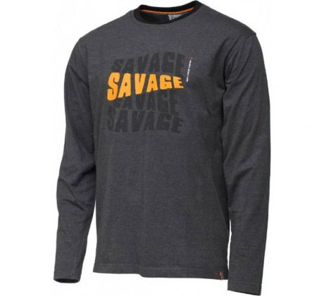Savage Gear Tričko Simply Savage Logo Tee Long Sleeve XL