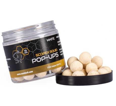 Nash Plávajúce Boilie Pop Ups Scopex Squid White 75 g