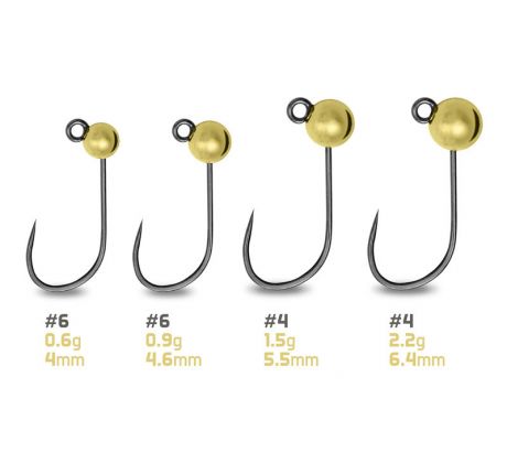 Volfrámový jig Delphin T-AREA BL / 5ks - zlatý