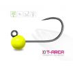 Volfrámový jig Delphin T-AREA BL / 5ks - fluo žltý