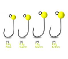 Volfrámový jig Delphin T-AREA BL / 5ks - fluo žltý