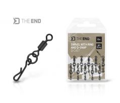 Obratlík s krúžkom a rýchloklipom Delphin TheEND Q-Cast / 10ks