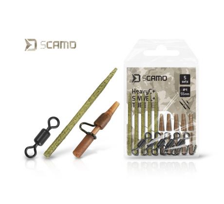 Set Delphin sCAMO HeavyC + Swivel + Tube / 5 setov