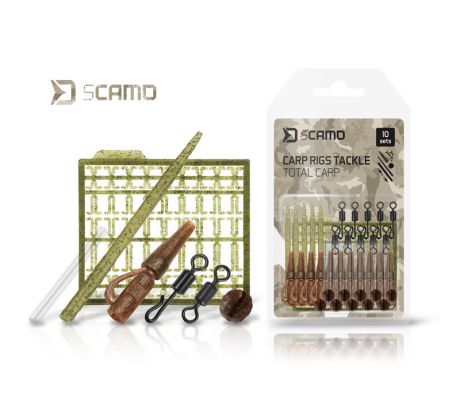 Set kaprárskych montáží Delphin sCAMO Total CARP / 10 setov