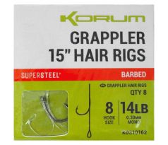 Korum Náväzec Grappler 15” Hair Rigs Barbed