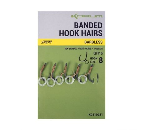 Korum Háčik s Gumičkou Banded Hook Hairs Barbless