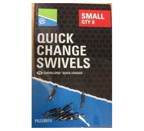 Rýchlo obratlík Preston Quick Change Swivels Small