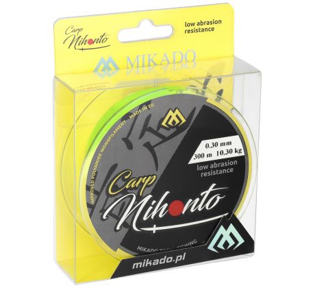 Mikado NIHONTO CARP - 0.30mm/10.30kg/300m FLUO/ŽLUTÁ