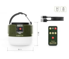 Kempingová lampa s ovládačom Delphin SVITA 4W/3600mAh